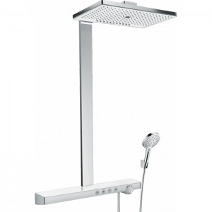 Hansgrohe Rainmaker Select Душевая стойка с термостатом, ручным и верхним душем 46х30см., цвет: хром Hansgrohe Rainmaker Select Душевая стойка с термостатом, ручным и верхним душем 46х30см., цвет: хром