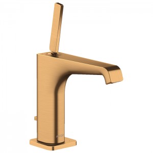 Axor Citterio E Смеситель для раковины, на 1 отв., излив 14.3см, с донным клапаном, цвет: шлифованное золото