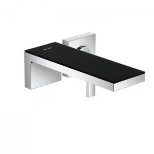 Axor MyEdition Смеситель для раковины, настенный, на 2 отв, излив 245мм., внешняя часть, цвет: хром/черное стекло