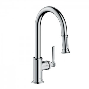 Axor Montreux Смеситель для кухни, однорычажный, на 1 отв., с выдвижной лейкой, цвет: сталь