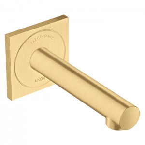 Axor Uno Смеситель для раковины, встраиваемый, излив: 16.1см., электронный, цвет: шлифованное золото