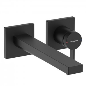 Hansgrohe Tecturis E Смеситель для раковины, настенный, цвет: черный матовый Hansgrohe Tecturis E Смеситель для раковины, настенный, цвет: черный матовый