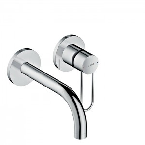 Axor Uno Встраиваемый смеситель для раковины, на 2 отв., излив 165мм, с незапираемым донным клапаном, внешняя часть, цвет: хром