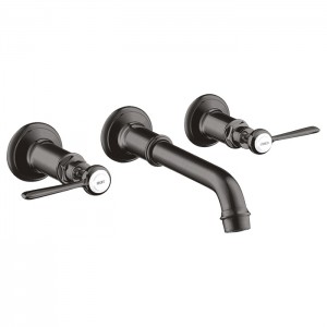 Axor Montreux Смеситель для раковины, встраиваемый, излив: 22.5см., ручка: рычаг, цвет: шлифованный черный хром