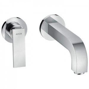 Axor Citterio Смеситель для раковины, встраиваемый, излив 220 мм, с розетками, внешняя часть, цвет: хром