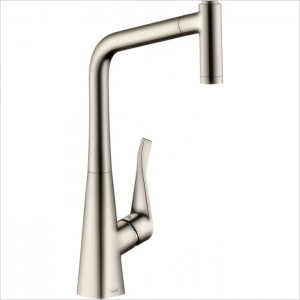 Hansgrohe Talis Select M51 Смеситель для кухни, на 1 отв, поворотный излив: 20.8см с вытяжным душем, 1jet, h:22.3см, sBox, кнопка вкл/выкл, цвет: нержавейка Hansgrohe Talis Select M51 Смеситель для кухни, на 1 отв, поворотный излив: 20.8см с вытяжным душем, 1jet, h:22.3см, sBox, кнопка вкл/выкл, цвет: нержавейка