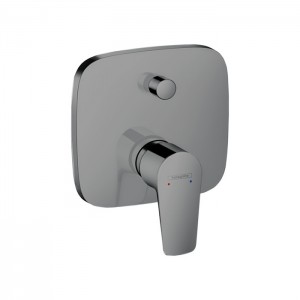 Hansgrohe Talis E Встраиваемый смеситель для ванны, внешняя часть, цвет: шлифованный черный хром Hansgrohe Talis E Встраиваемый смеситель для ванны, внешняя часть, цвет: шлифованный черный хром