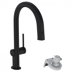 Hansgrohe Aqittura Смеситель для кухни, на 1 отв., с выдвижным изливом, цвет: черный матовый Hansgrohe Aqittura Смеситель для кухни, на 1 отв., с выдвижным изливом, цвет: черный матовый