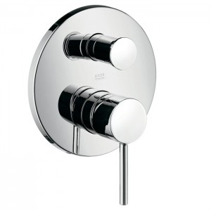 Axor Starck Классический однорычажный смеситель для ванны для скрытого монтажа со встроенной защитной комбинацией EN1717, внешняя часть, цвет: хром