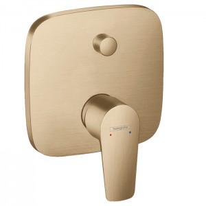 Hansgrohe Talis E Смеситель для ванны, встраиваемый, с переключателем потоков, внешняя часть, цвет: шлифованная бронза Hansgrohe Talis E Смеситель для ванны, встраиваемый, с переключателем потоков, внешняя часть, цвет: шлифованная бронза