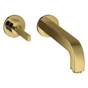 Axor Citterio Смеситель для раковины 220, встраиваемый, излив: 22см., цвет: полированное золото
