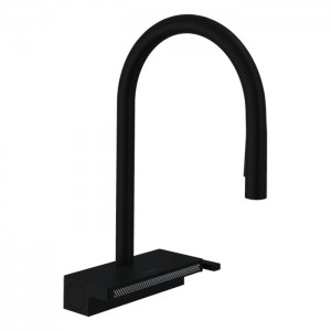 Hansgrohe Aquno Select M81 Смеситель для кухни, на 1 отв, поворотный излив 22см., с вытяжным душем, 3jet, h164мм,+каскад, sBox, цвет: хром Hansgrohe Aquno Select M81 Смеситель для кухни, на 1 отв, поворотный излив 22см., с вытяжным душем, 3jet, h164мм,+каскад, sBox, цвет: хром