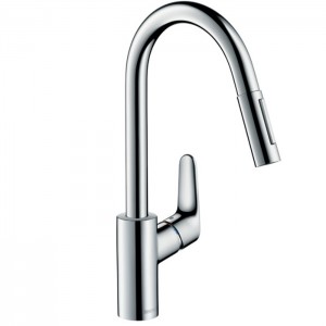 Hansgrohe Focus M41 Смеситель для кухни на 1 отв, поворотный излив: 22см с вытяжным душем, 2jet, h:22.6см, sBox, цвет: хром Hansgrohe Focus M41 Смеситель для кухни на 1 отв, поворотный излив: 22см с вытяжным душем, 2jet, h:22.6см, sBox, цвет: хром