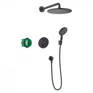 Hansgrohe Croma Душевая система, встраиваемая, верхний душ 28см., с термостатическим смесителем и ручным душем, цвет: черный матовый Hansgrohe Croma Душевая система, встраиваемая, верхний душ 28см., с термостатическим смесителем и ручным душем, цвет: черный матовый