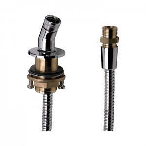 Hansgrohe Держатель душа для установки на край ванны, со шлангом, цвет: хром Hansgrohe Держатель душа для установки на край ванны, со шлангом, цвет: хром