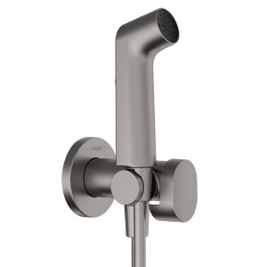 Hansgrohe Bidette E Гигиенический душ 1jet S EcoSmart+, со смесителем, с душевым держателем и шлангом 125 см, цвет: черный хром Hansgrohe Bidette E Гигиенический душ 1jet S EcoSmart+, со смесителем, с душевым держателем и шлангом 125 см, цвет: черный хром