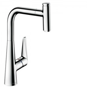 Hansgrohe Talis Select M51 Смеситель для кухни, на 1 отв, поворотный излив: 22см с вытяжным душем, 1jet, h:28.8см, sBox, кнопка вкл/выкл, цвет: хром Hansgrohe Talis Select M51 Смеситель для кухни, на 1 отв, поворотный излив: 22см с вытяжным душем, 1jet, h:28.8см, sBox, кнопка вкл/выкл, цвет: хром