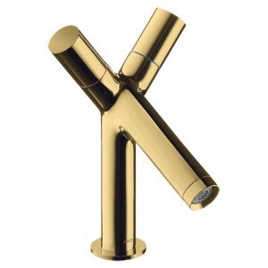 Axor Starck Cмеситель для раковины 80, на 1 отв., с донным клапаном, цвет: полированное золото