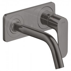 Axor Citterio M Смеситель для раковины, встраиваемый, однорычажный, донным клапаном, внешняя часть, цвет: черный хром