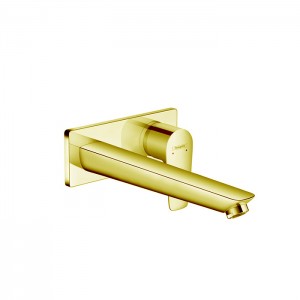 Hansgrohe Talis E Встраиваемый смеситель для раковины, излив 225мм, внешняя часть, цвет: золото Hansgrohe Talis E Встраиваемый смеситель для раковины, излив 225мм, внешняя часть, цвет: золото