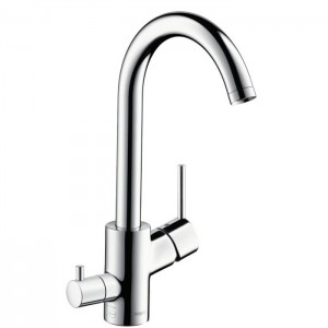 Hansgrohe Talis M52 Смеситель для кухни на 1 отв, поворотный излив, с запорным вентилем. цвет: хром Hansgrohe Talis M52 Смеситель для кухни на 1 отв, поворотный излив, с запорным вентилем. цвет: хром