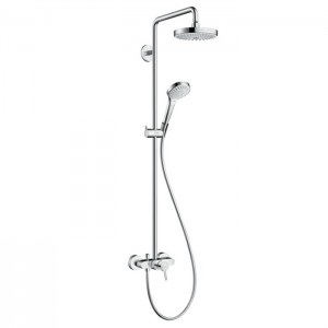 Hansgrohe Croma Select S 180 SHP Душевая система, верхний душ 187мм, с ручным душем и однорычажным смесителем, цвет: белый/хром Hansgrohe Croma Select S 180 SHP Душевая система, верхний душ 187мм, с ручным душем и однорычажным смесителем, цвет: белый/хром