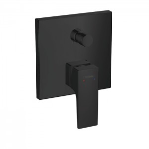 Hansgrohe Metropol Встраиваемый смеситель для ванны с переключателем, внешняя часть, цвет: черный матовый Hansgrohe Metropol Встраиваемый смеситель для ванны с переключателем, внешняя часть, цвет: черный матовый