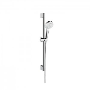 Hansgrohe Crometta Vario Unica Душевой набор: штанга 650mm, ручной душ, 1jet (Rain), шланг, цвет: белый/хром Hansgrohe Crometta Vario Unica Душевой набор: штанга 650mm, ручной душ, 1jet (Rain), шланг, цвет: белый/хром