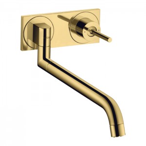 Axor Uno² Смеситель для кухни, встраиваемый, излив: 33см., цвет: полированное золото