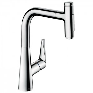 Hansgrohe Talis Select M51 Смеситель для кухни, на 1 отв, поворотный излив: 20.8см с вытяжным душем, 2jet, h:22.3см, sBox, кнопка вкл/выкл, цвет: хром Hansgrohe Talis Select M51 Смеситель для кухни, на 1 отв, поворотный излив: 20.8см с вытяжным душем, 2jet, h:22.3см, sBox, кнопка вкл/выкл, цвет: хром