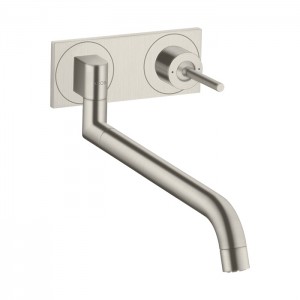 Axor Uno² Встраиваемый смеситель для кухни, однорычажный, излив: 330-500мм, внешняя часть, цвет: сталь