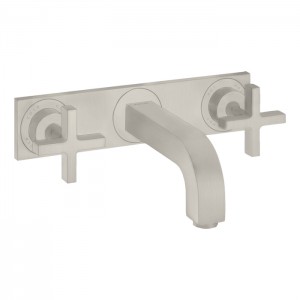 Axor Citterio Смеситель для раковины 226, встраиваемый, излив: 22.6см., с панелью, цвет: сталь