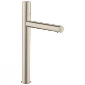 Axor Uno Смеситель для раковины 260, на 1 отв., излив 198мм, с незапираемым донным клапаном, цвет: шлифованный никель