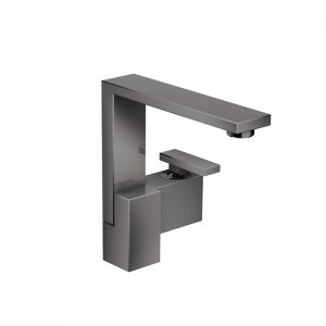 Axor Edge Смеситель для раковины, на 1 отв., с донным клапаном push/open, излив 175мм, алмазная огранка, цвет: черный