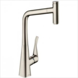 Hansgrohe Talis Select M51 Смеситель для кухни, на 1 отв, поворотный излив: 22см с вытяжным душем, 1jet, h:28.8см, sBox, кнопка вкл/выкл, цвет: нержавейка Hansgrohe Talis Select M51 Смеситель для кухни, на 1 отв, поворотный излив: 22см с вытяжным душем, 1jet, h:28.8см, sBox, кнопка вкл/выкл, цвет: нержавейка