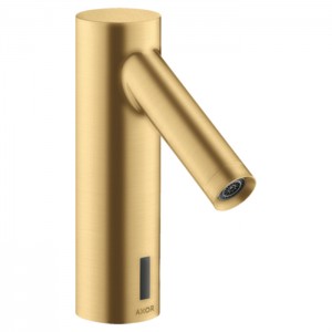 Axor Starck Cмеситель для раковины, на 1 отв., электроный, питание от сети 230V, без регулировки температуры, цвет: шлифованное золото