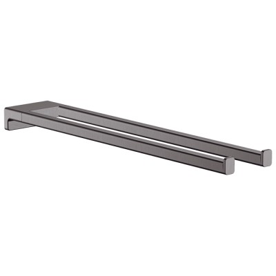 Hansgrohe AddStoris Полотенцедержатель 44.5см., двухрожковый, цвет: шлифованный черный хром
