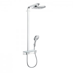 Hansgrohe Raindance Select E 300 Showerpipe Душевая система, с верхним душем 30х19см., ручным дешем, и термостатическим смесителем, цвет: хром Hansgrohe Raindance Select E 300 Showerpipe Душевая система, с верхним душем 30х19см., ручным дешем, и термостатическим смесителем, цвет: хром