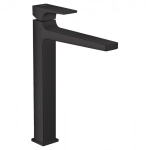 Hansgrohe Metropol Смеситель для раковины, на 1 отв, с донным клапаном, излив: 20.4см, цвет: черный матовый Hansgrohe Metropol Смеситель для раковины, на 1 отв, с донным клапаном, излив: 20.4см, цвет: черный матовый