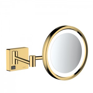 Hansgrohe AddStoris Косметическое зеркало с LED подсветкой, цвет: полированное золото Hansgrohe AddStoris Косметическое зеркало с LED подсветкой, цвет: полированное золото