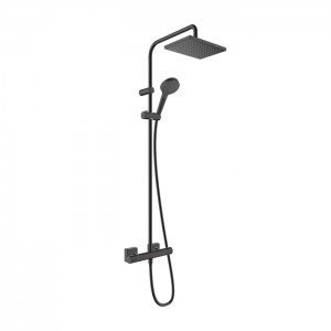 Hansgrohe Vernis Shape Душевая стойка с верхним душем 230 1jet с термостатом, цвет: матовый черный Hansgrohe Vernis Shape Душевая стойка с верхним душем 230 1jet с термостатом, цвет: матовый черный
