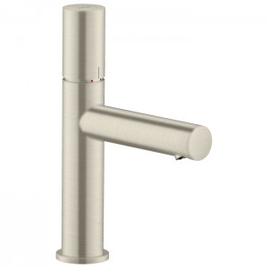 Axor Uno Смеситель для раковины 110, на 1 отв., излив 123мм, с незапираемым донным клапаном, цвет: шлифованный никель