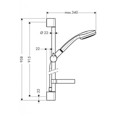 Hansgrohe Crometta 100 1 jet Душевой набор, цвет: хром