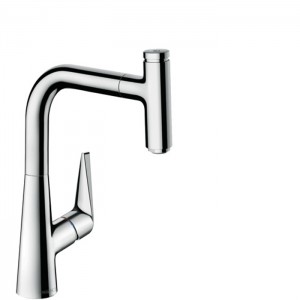 Hansgrohe Talis Select M51 Смеситель для кухни, на 1 отв, поворотный излив: 20.8см с вытяжным душем, 1jet, h:22.3см, sBox, кнопка вкл/выкл, цвет: хром Hansgrohe Talis Select M51 Смеситель для кухни, на 1 отв, поворотный излив: 20.8см с вытяжным душем, 1jet, h:22.3см, sBox, кнопка вкл/выкл, цвет: хром