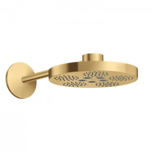 Axor One Верхний душ Ø280 мм., с настенным держателем 389 мм., 2 режима, цвет: шлифованное золото