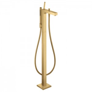 Axor Citterio Смеситель для ванны, напольный, с ручным душем, цвет: шлифованное золото