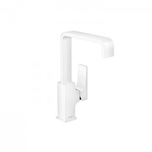 Hansgrohe Metropol Смеситель для раковины 230, на 1 отв, с донным клапаном, излив 165мм, цвет: белый матовый Hansgrohe Metropol Смеситель для раковины 230, на 1 отв, с донным клапаном, излив 165мм, цвет: белый матовый