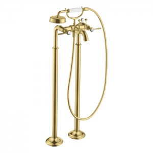 Axor Montreux Смеситель для ванны, напольный, с ручным душем, ручка: рычаг, цвет: шлифованная медь