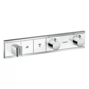 Hansgrohe RainSelect Смеситель для душа, термостатический, 2 источника, СМ, внешняя часть, цвет: белый/хром Hansgrohe RainSelect Смеситель для душа, термостатический, 2 источника, СМ, внешняя часть, цвет: белый/хром