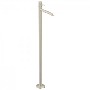 Axor Uno Смеситель для раковины напольный, на 1 отв., излив 266мм, с незапираемым донным клапаном, внешняя часть, цвет: шлифованный никель